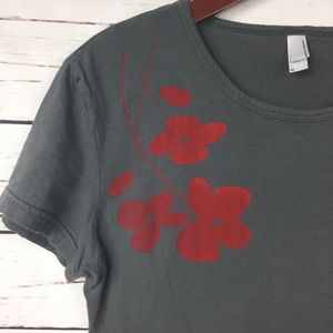American Apparel Flowered T-Shirt L/XL